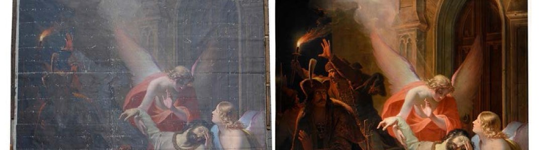 Slavnostní odhalení obrazu Antona Pettera „Zavraždění svatého Václava“