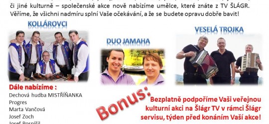 Televize Šlágr výhodně pro vaši akci